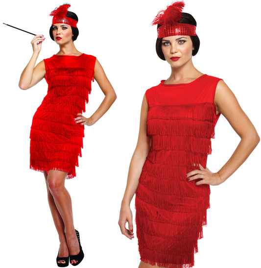 Adult Red Flapper Dress Costume