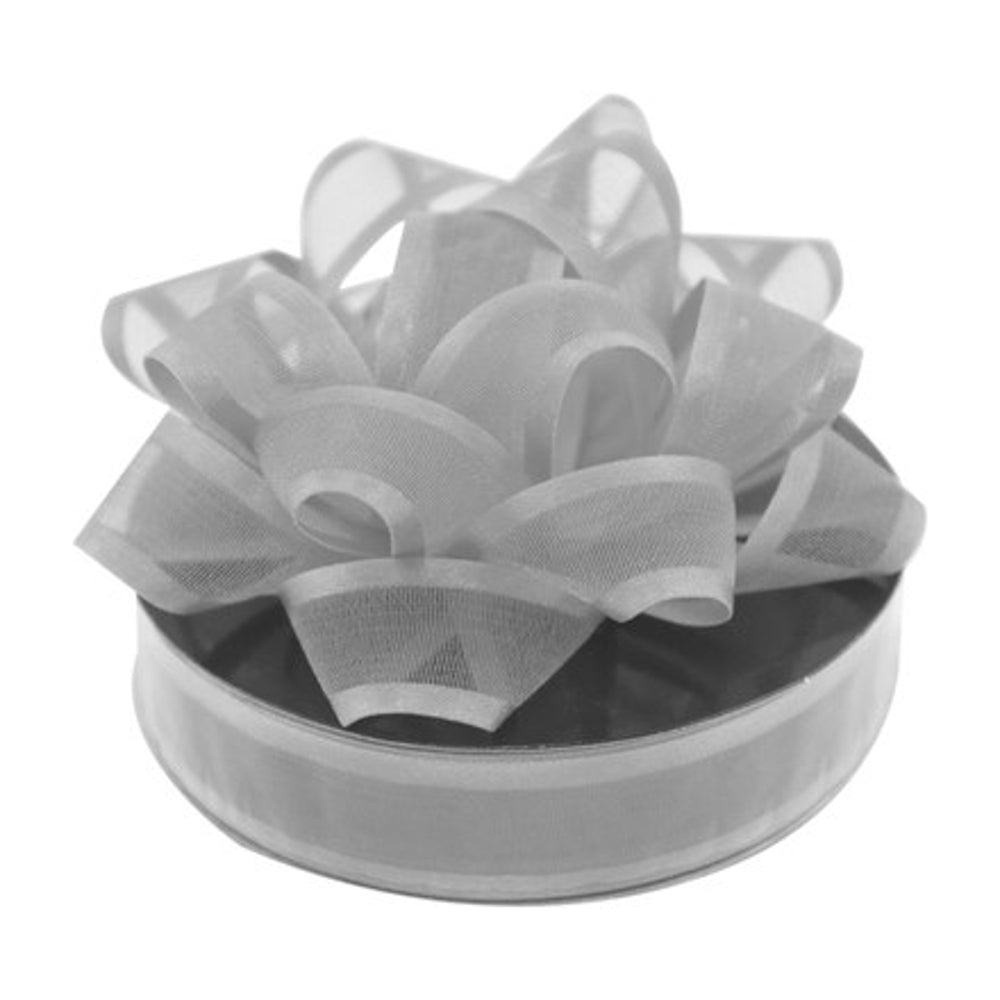 Christmas Silver Organza Ribbon