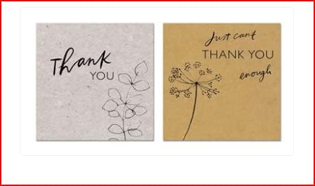 Thank You Pack of 10 2 Designs Blank Cards