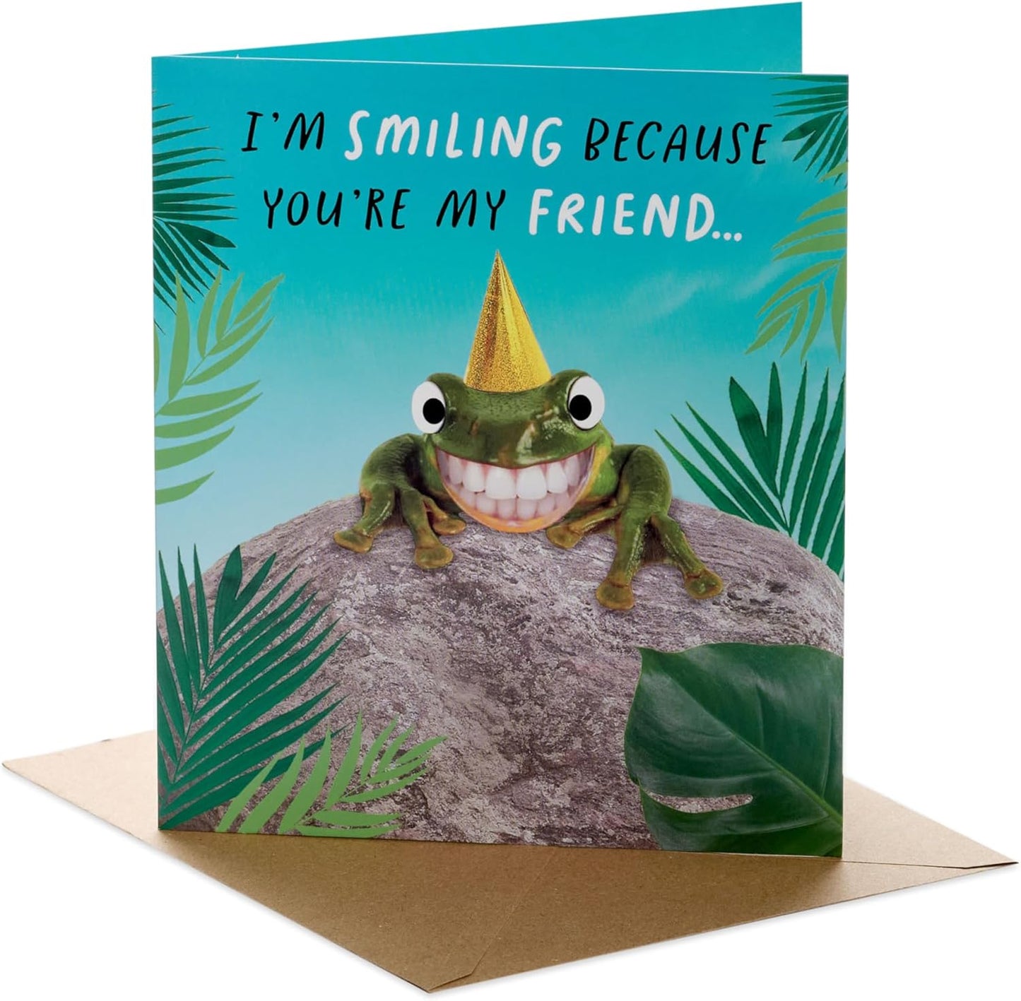 Funny Smiling Frog Design Friend Birthday Card