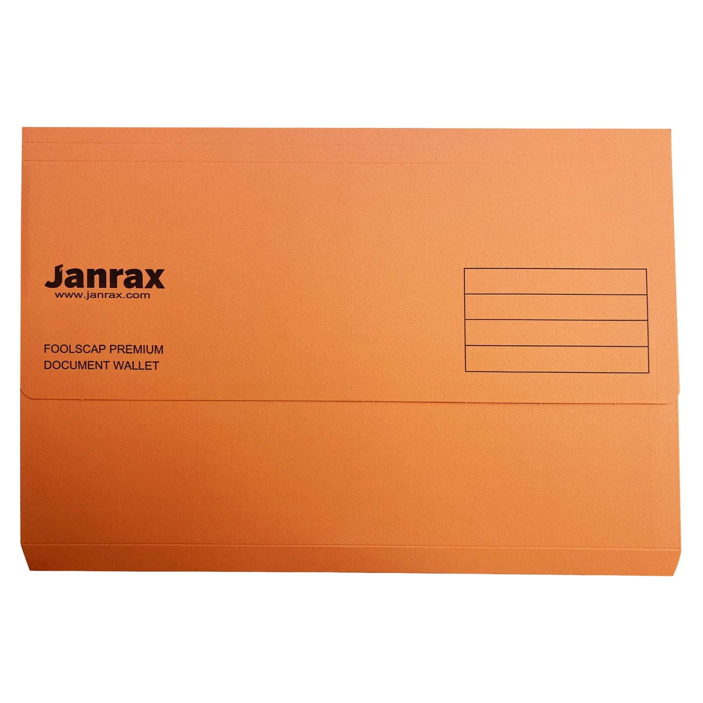 Pack of 50 Orange Card Premium Foolscap Document Wallets