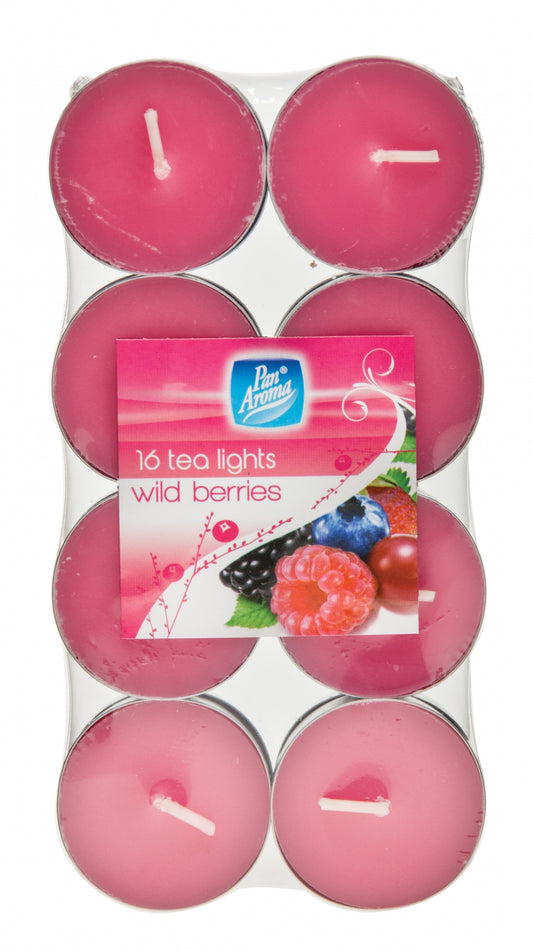 Pack of 16 Wild Berries Tea Lights