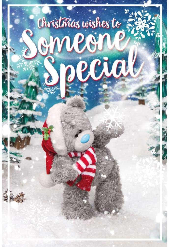Someone Special Tatty Teddy Holding Snowflake Design Christmas Card