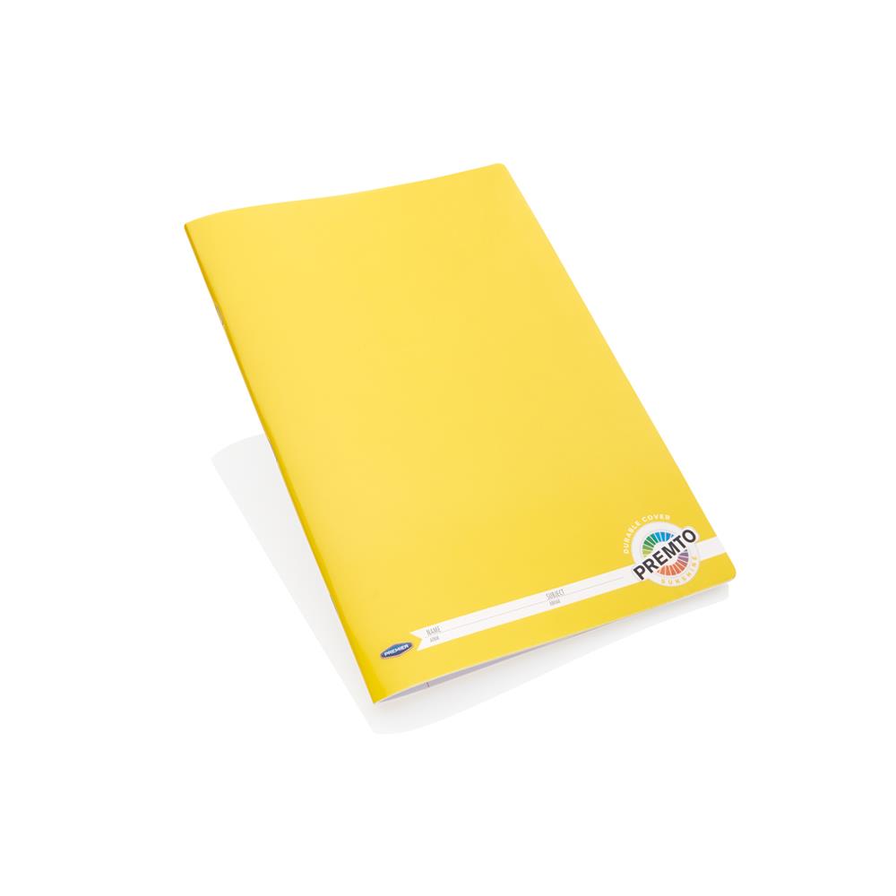 Pack of 6 A4 120 Pages Sunshine Yellow Durable Cover Manuscript Books by Premto