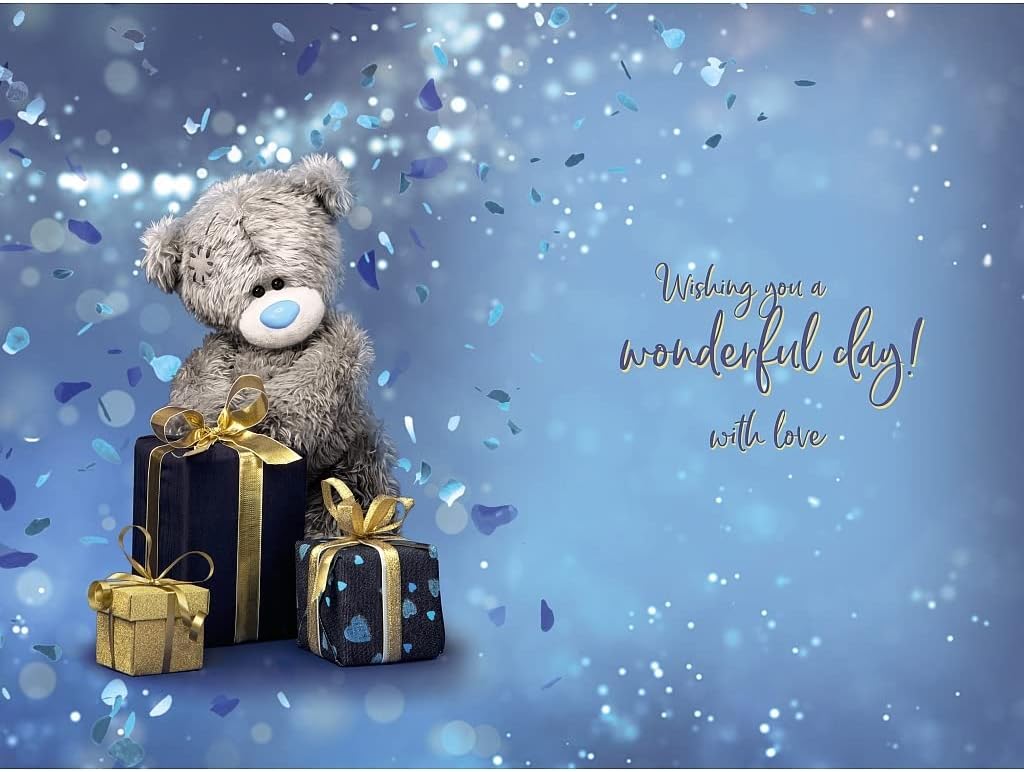 Me to You Bear  3D Holographic 50th Birthday Card