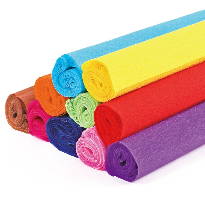 Pack of 50 Yellow Crepe Paper 50 x 200cm