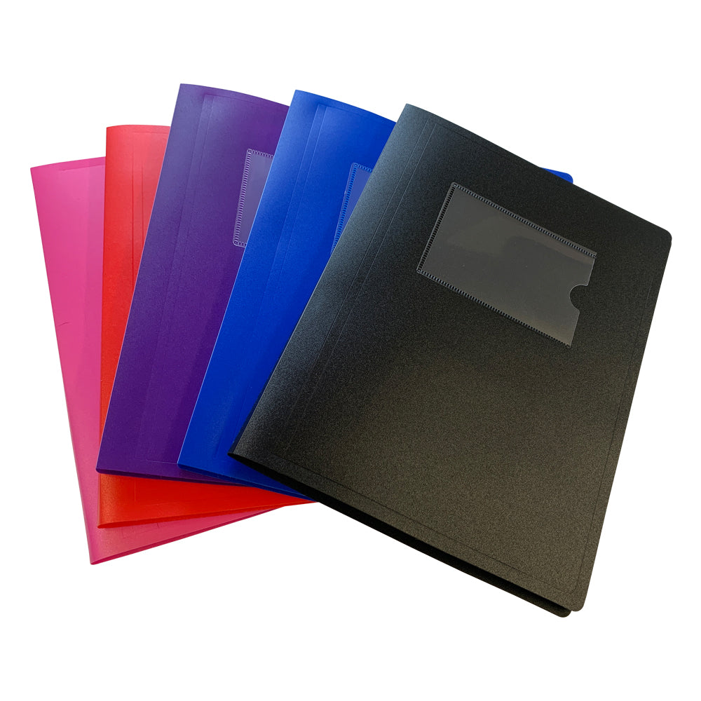 A5 Red Flexible Cover 10 Pocket Display Book