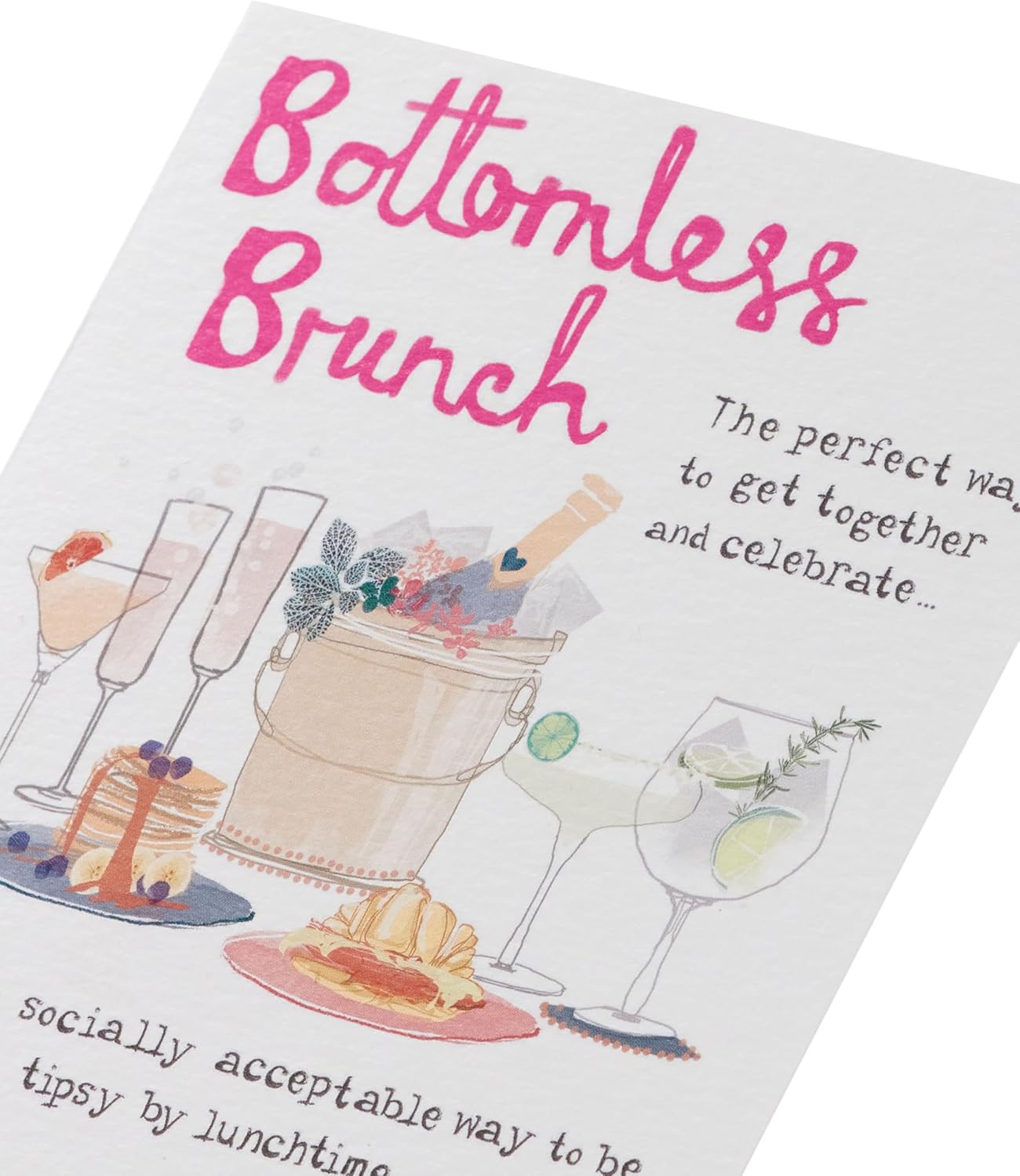 Funny Bottomless Brunch Design Birthday Card