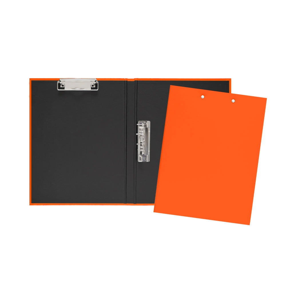 Orange A4 Clipboard Document Clamp File Folder