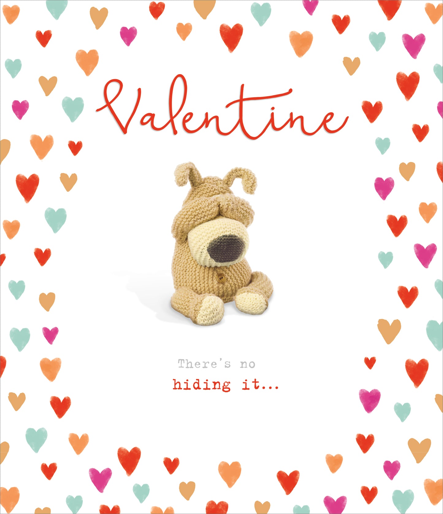 Boofle Sat Covering Eyes Valentine's Day Card