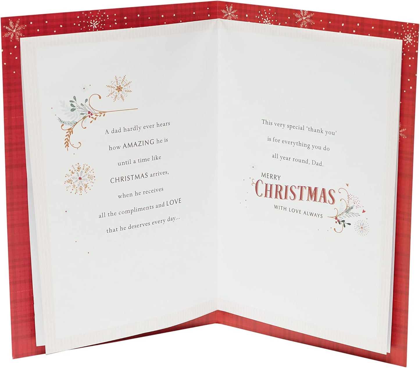 Sentimental Lovely Verse Dad Christmas Card