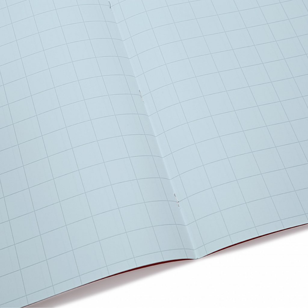 Rhino A4 48 Page Light Blue with Blue Tinted Paper 10mm Squared Exercise Book