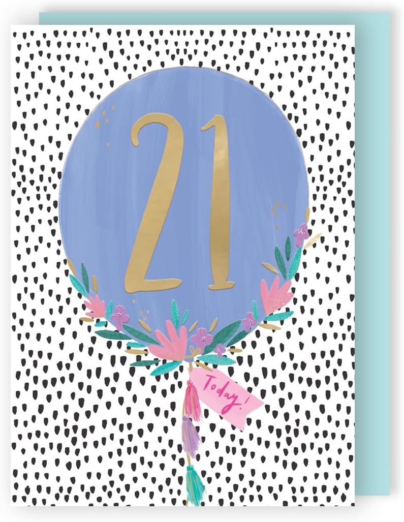 Fun-Filled Twenty-One! Contemporary 21st Birthday Card