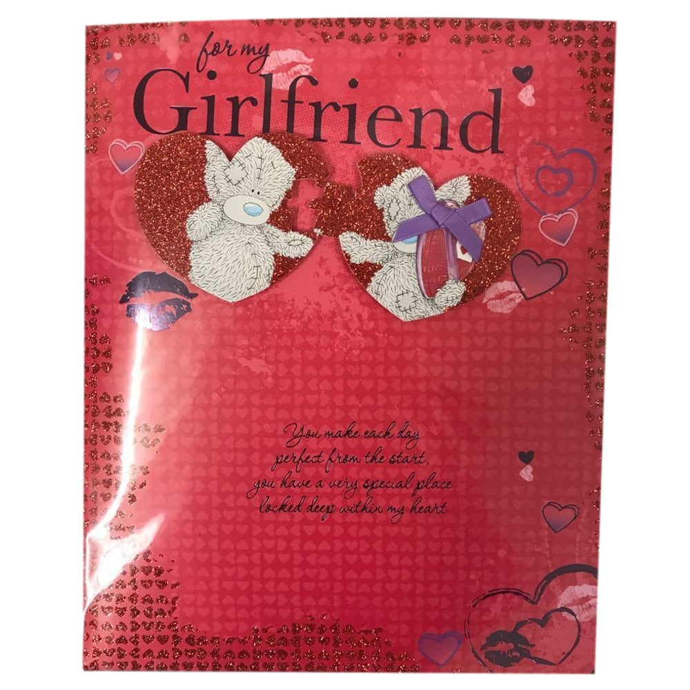 Girlfriend Luxury Handmade Puzzle Heart Me To You Valentine's Day Large Card