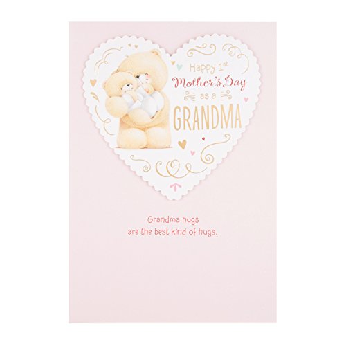 Happy 1st Mother's Day As A Grandma Adorable 3D Teddies Hugs Design Card