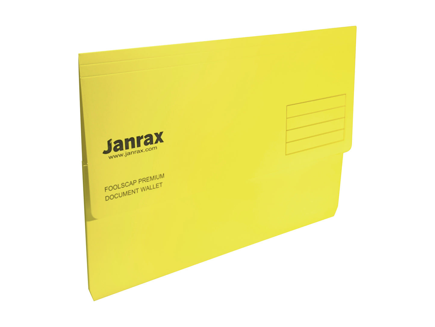 Pack of 50 Yellow Card Premium Foolscap Document Wallets