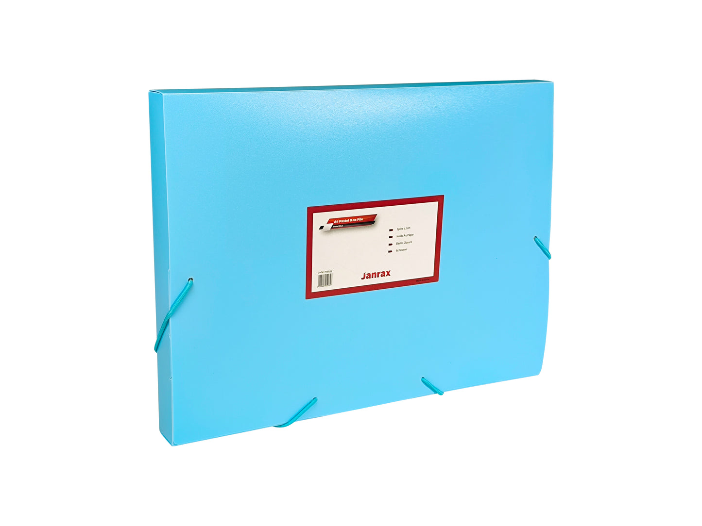 Pastel Blue A4 Elastic Closure Box File