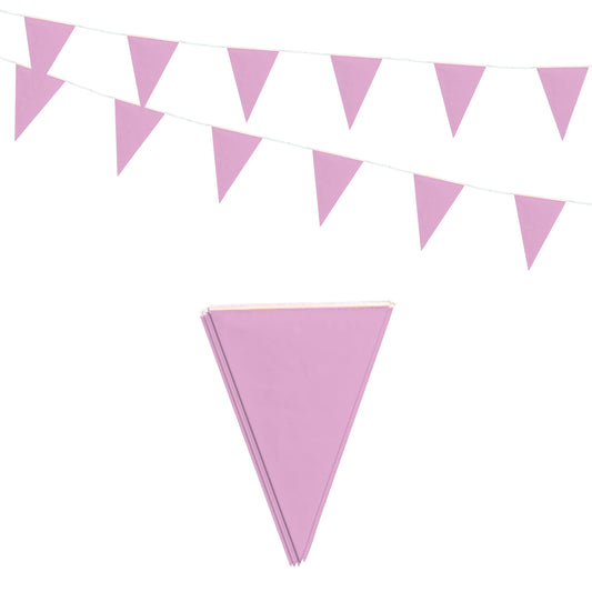 Pale Pink Bunting 10m with 20 Pennants