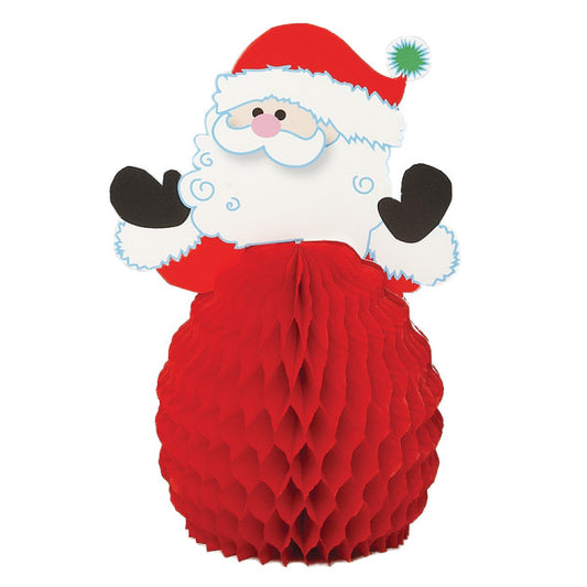 Pack of 4 Santa Honeycomb Christmas Decorations