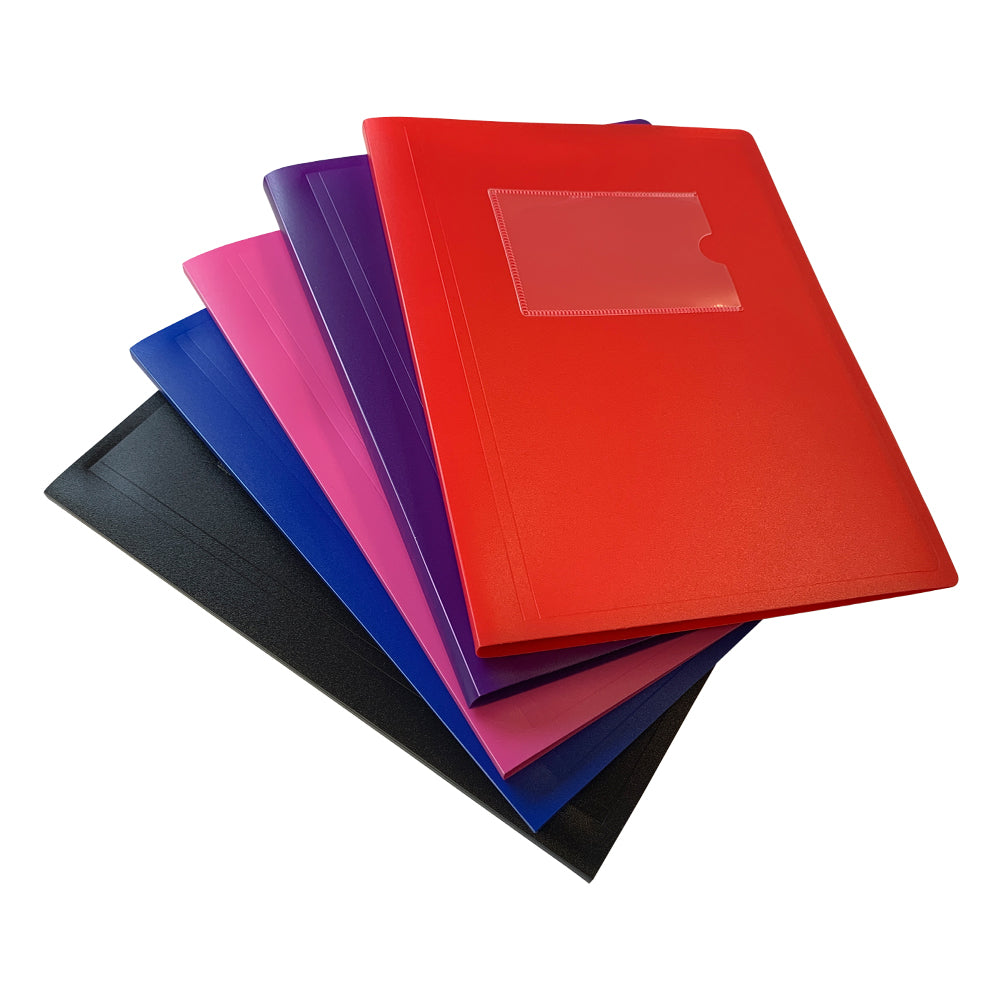 A5 Purple Flexible Cover 20 Pocket Display Book