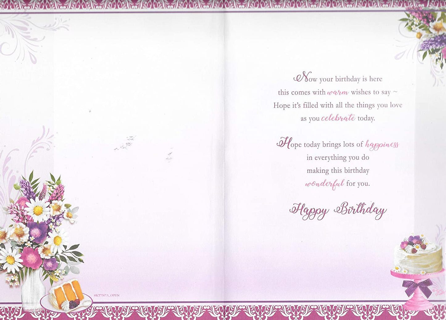 Happy Birthday With Best Wishes Open Keepsake Treasures Greeting Card