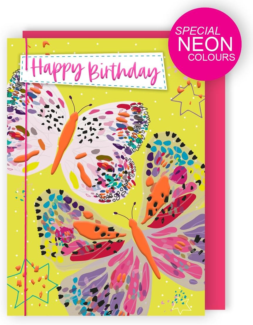 Butterflies Bonanza! Hand-Finished Birthday Card