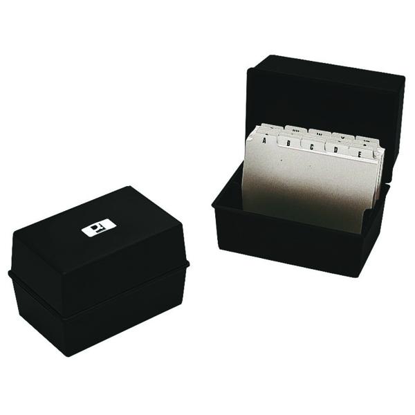 Black Q-Connect Card Index Box 127 x 76mm