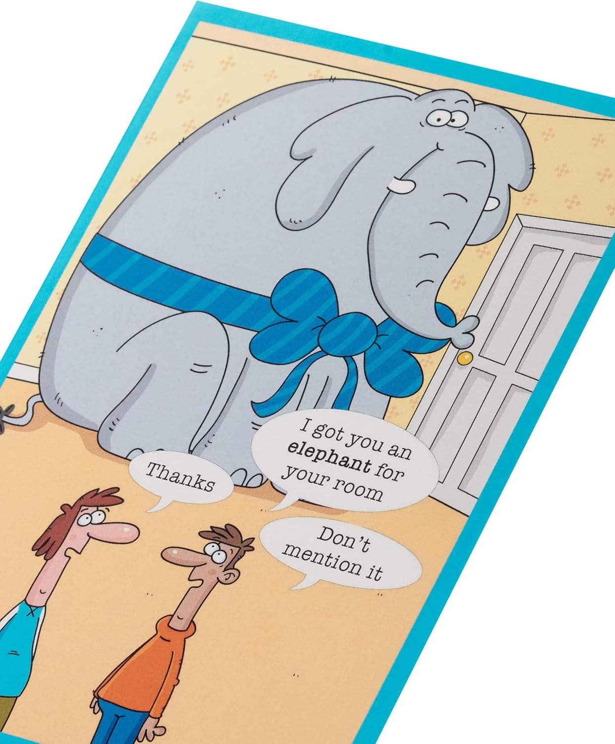 Funny Elephant In The Room Design Birthday Card