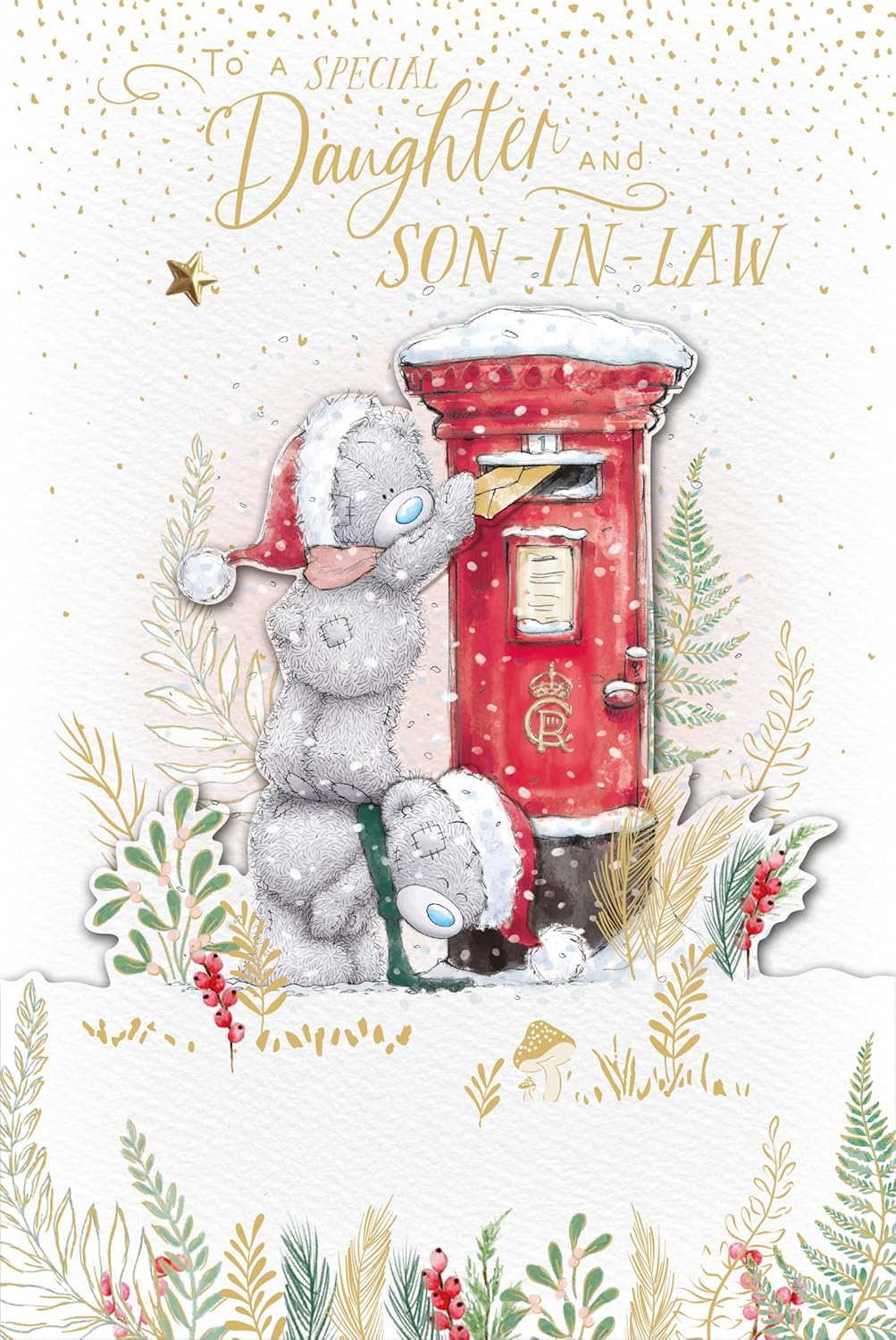 Bear Posting Letter Daughter And Son In Law Luxury Handmade Christmas Card