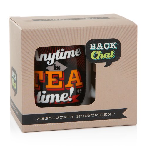 Back Chat 13 fl oz 369 ml Anytime is Tea Time Ceramic Mug 