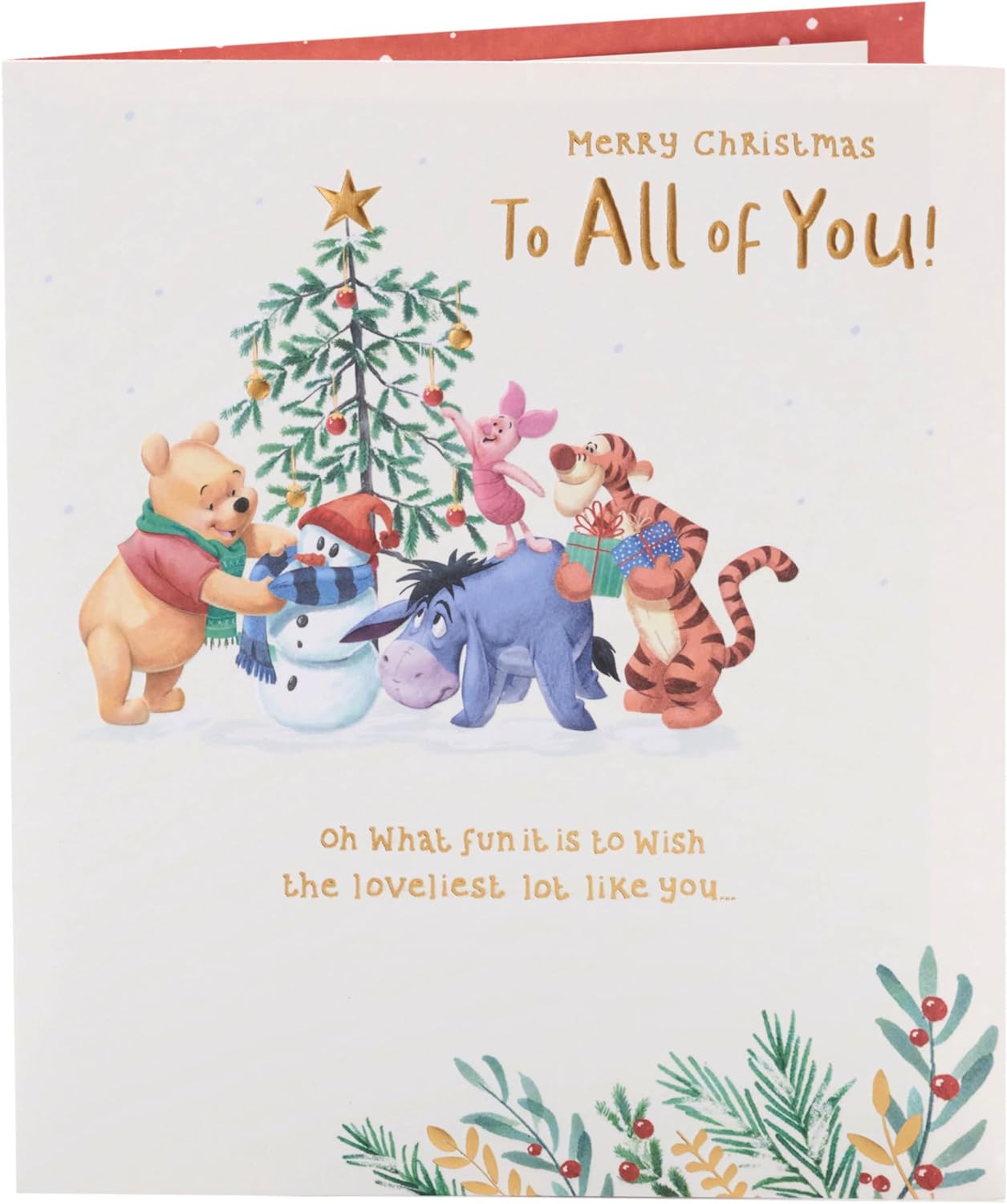 All of You Christmas Card Disney Winnie the Pooh & Friends Design