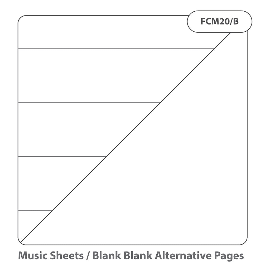 Rhino A1 30 Leaf 20 Music 5 Stave Ruling with Plain Reverse Educational Music Flip Chart Pad