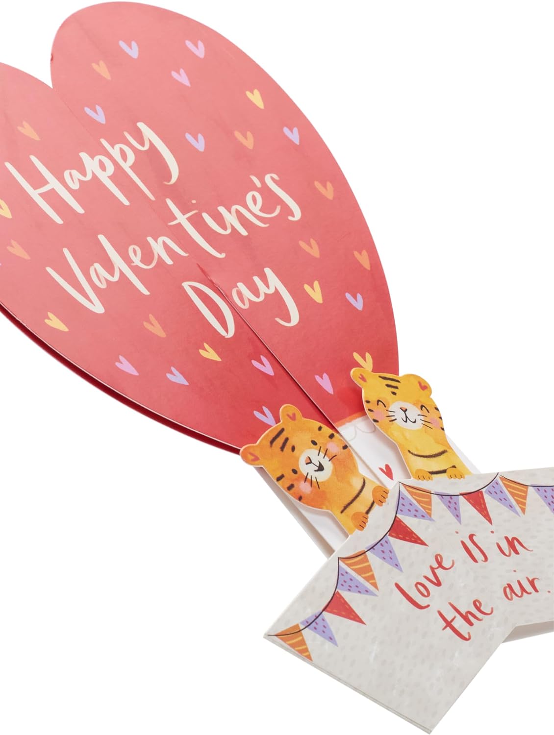 Pop Up Air Balloon Design Valentine's Day Card