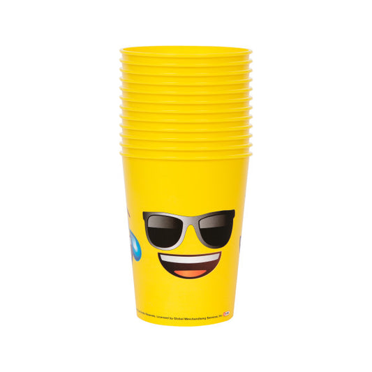 Single Emoji Faces 16oz Plastic Stadium Cup