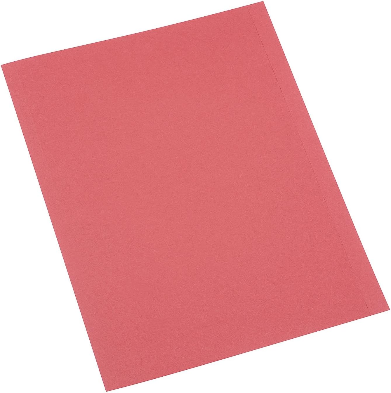 Pack of 100 Mediumweight 250gsm Foolscap Red Square Cut Folders