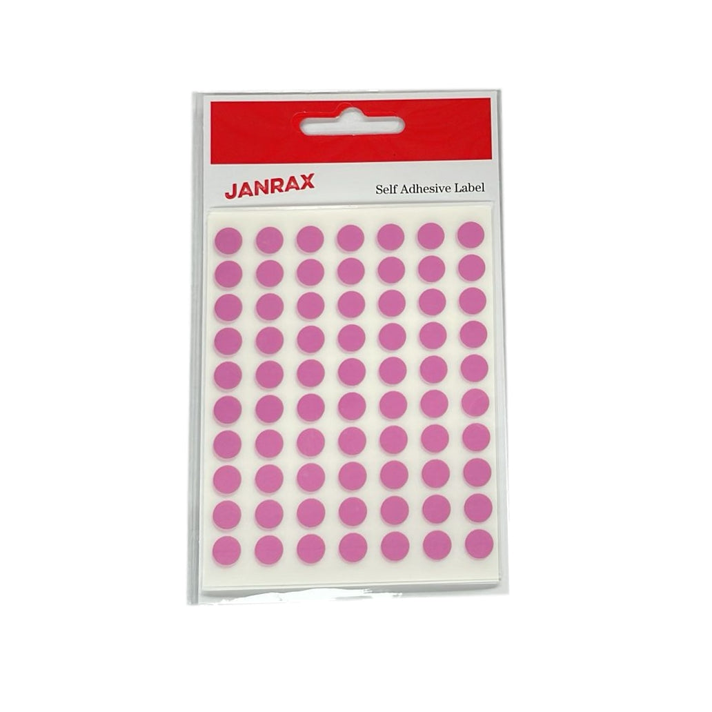 Pack of 2800 Pink 8mm Round Labels - Stickers