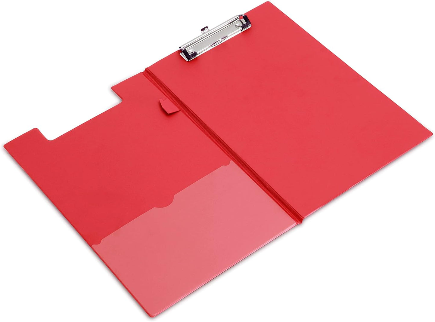 Rapesco Foldover Clipboard with Interior Pocket Foolscap Red