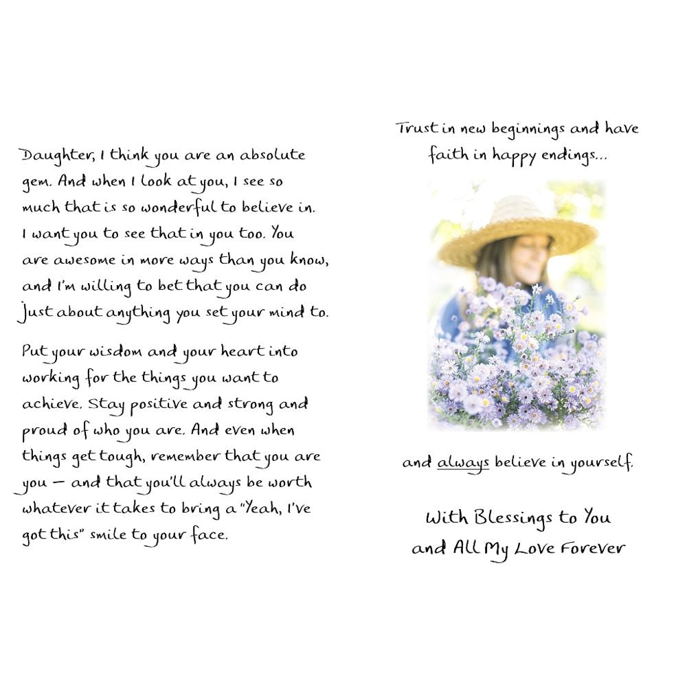 For You Daughter Heartfelt Sentimental Verses Keepsake Greeting Card