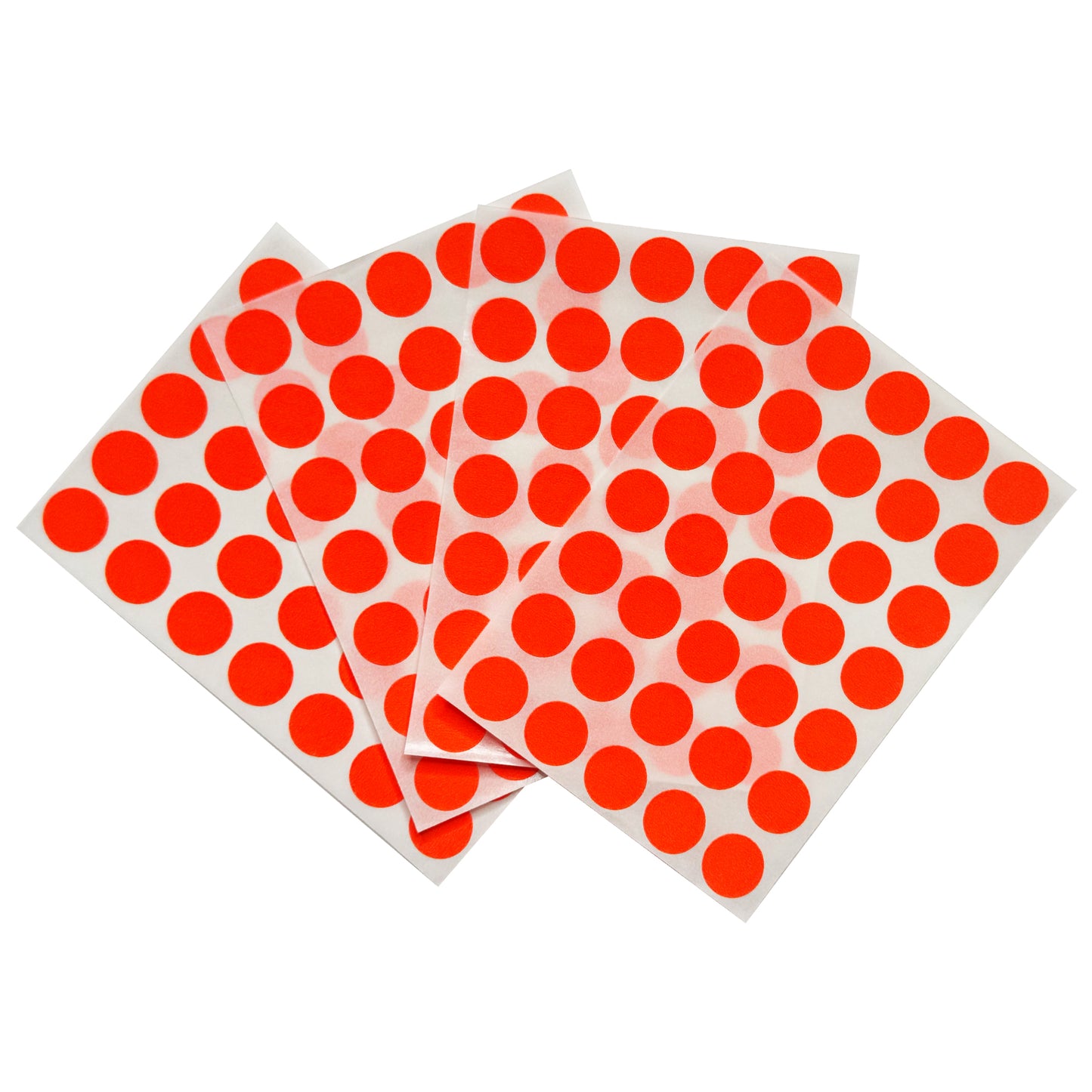 Pack of 700 Fluorescent Red 13mm Round Labels - Stickers