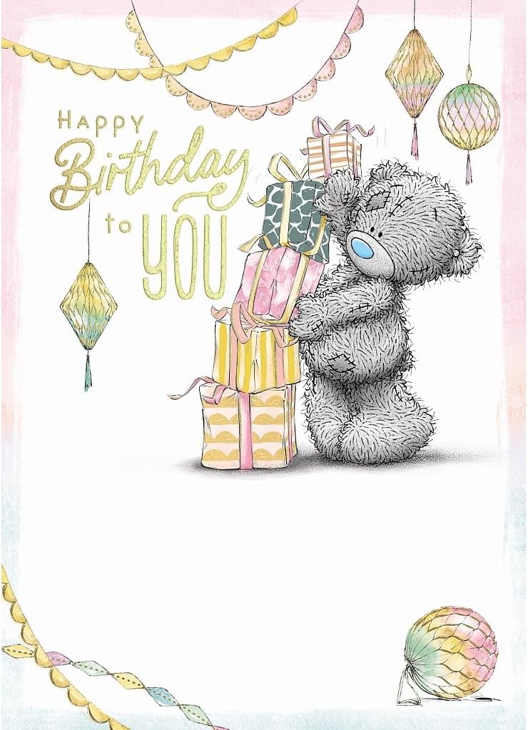 Bear Stacking Presents Birthday Card