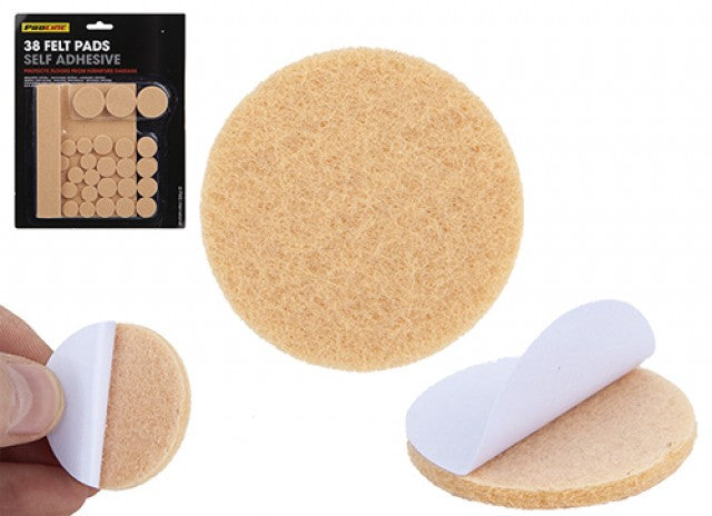 Pack of 38 Self Adhesive Felt Pads