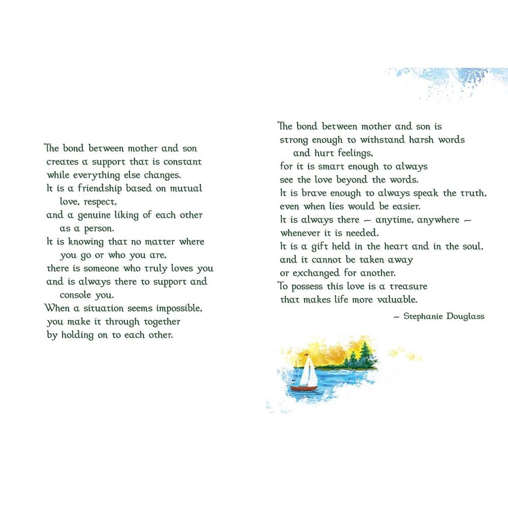 The Bond Mother And Son Lifetime.. Sentimental Verses Keepsake Greeting Card