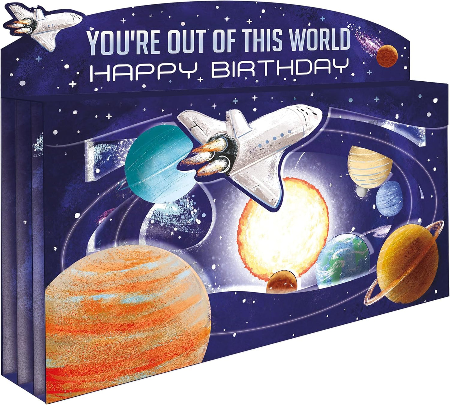 Spectacular 3D Out Of This World Space Happy Birthday Card