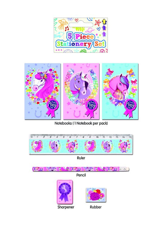 5 Piece Pony Stationery Set