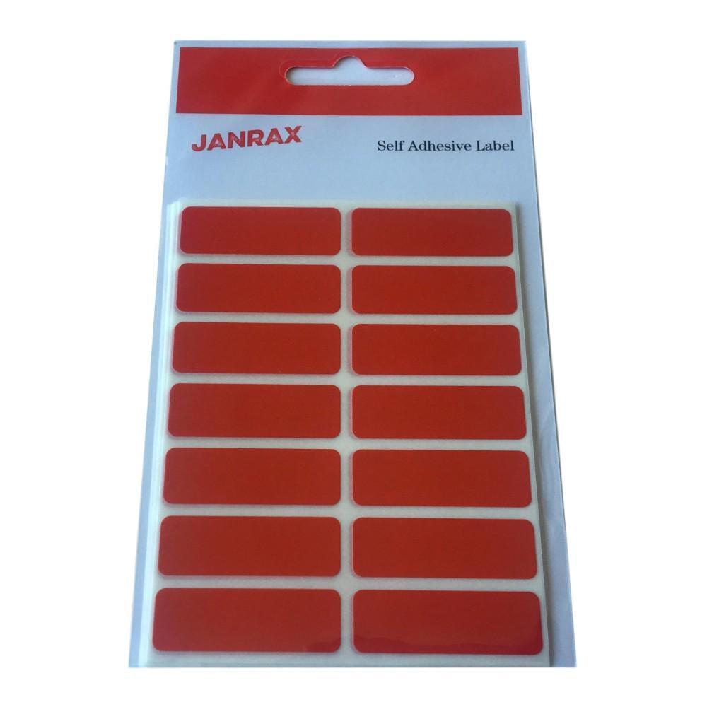 Pack of 980 Red 12x38mm Rectangular Labels - Adhesive Stickers