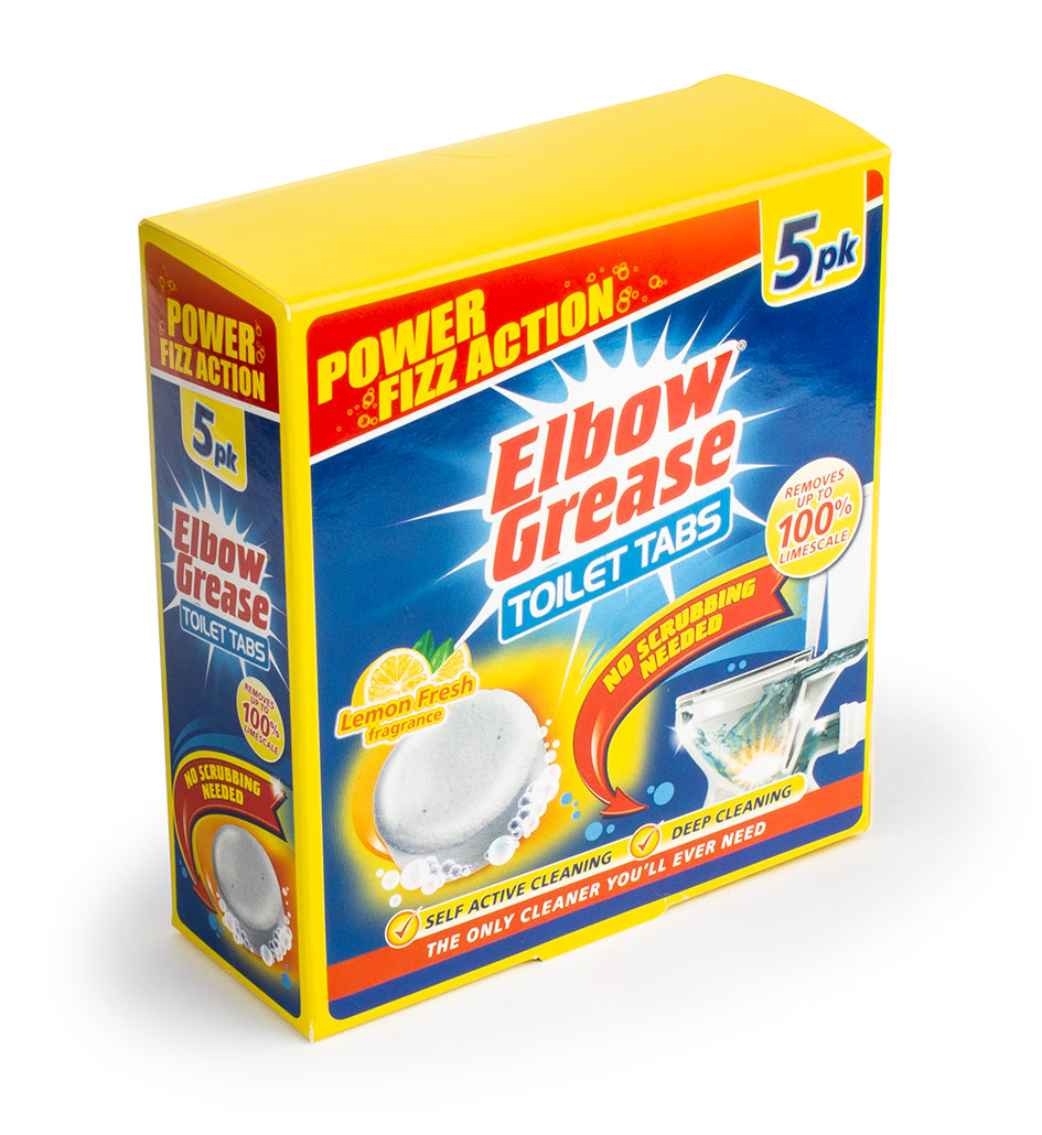 Pack of 5 Elbow Grease Toilet Tablets Lemon Fragrance