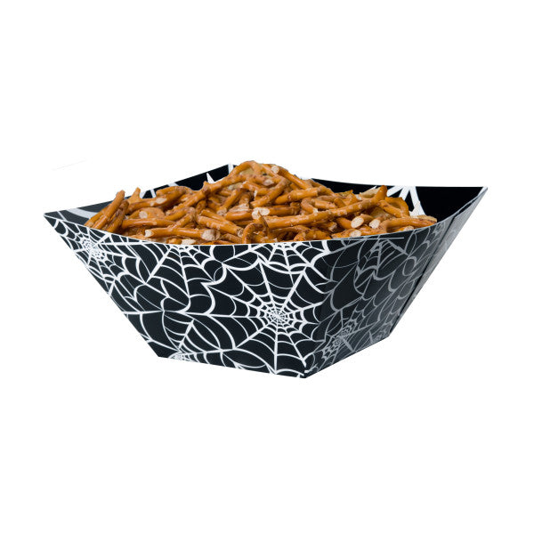 Spider Web Halloween Square Paper Bowl