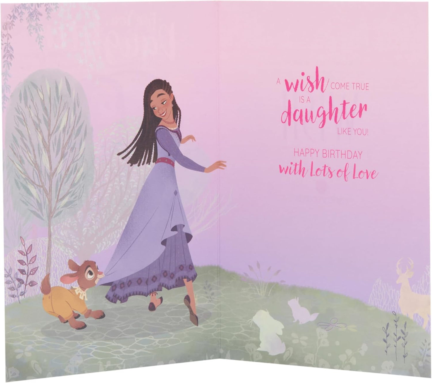 Disney Asha Design Daughter Birthday Card