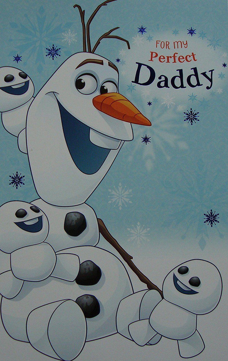 For My Perfect Daddy Frozen Olaf Christmas Card 