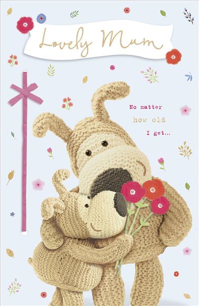 Boofle Hugging Small Boofle Mum Mother's Day Card